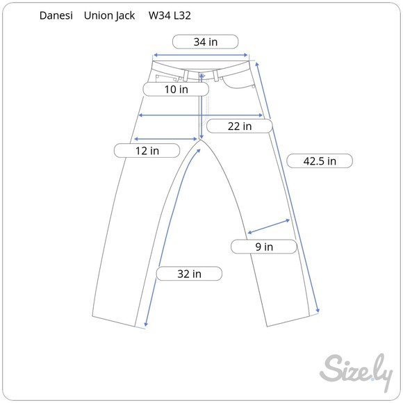 Danesi Dark Blue Denim Jeans Union Jack Pocket Detail Mens Size 34 - Picture 8 of 13